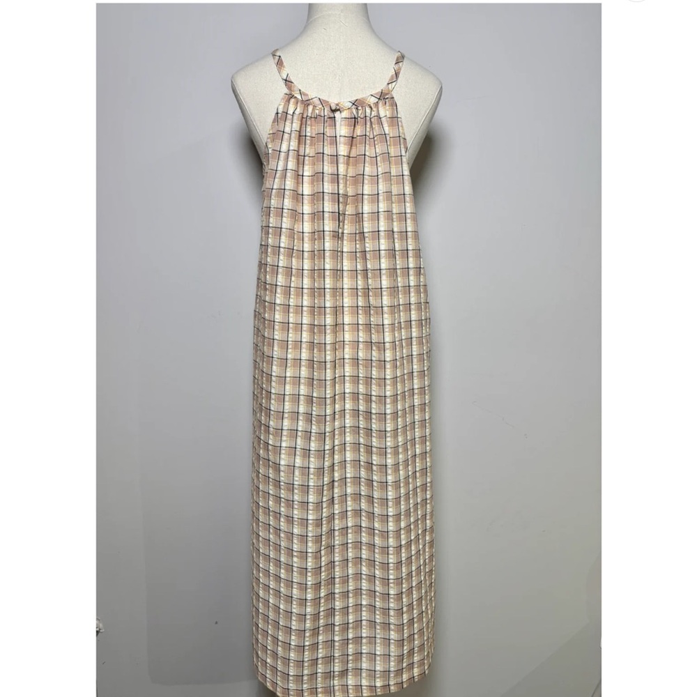 sundays Geo Midi dress Beige Size Medium NWTS - Picture 5 of 9
